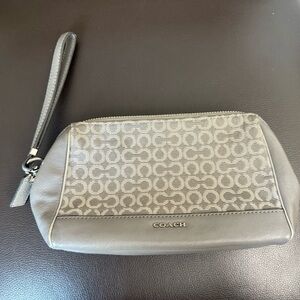 Coach Gray Clutch Wristlet Bag